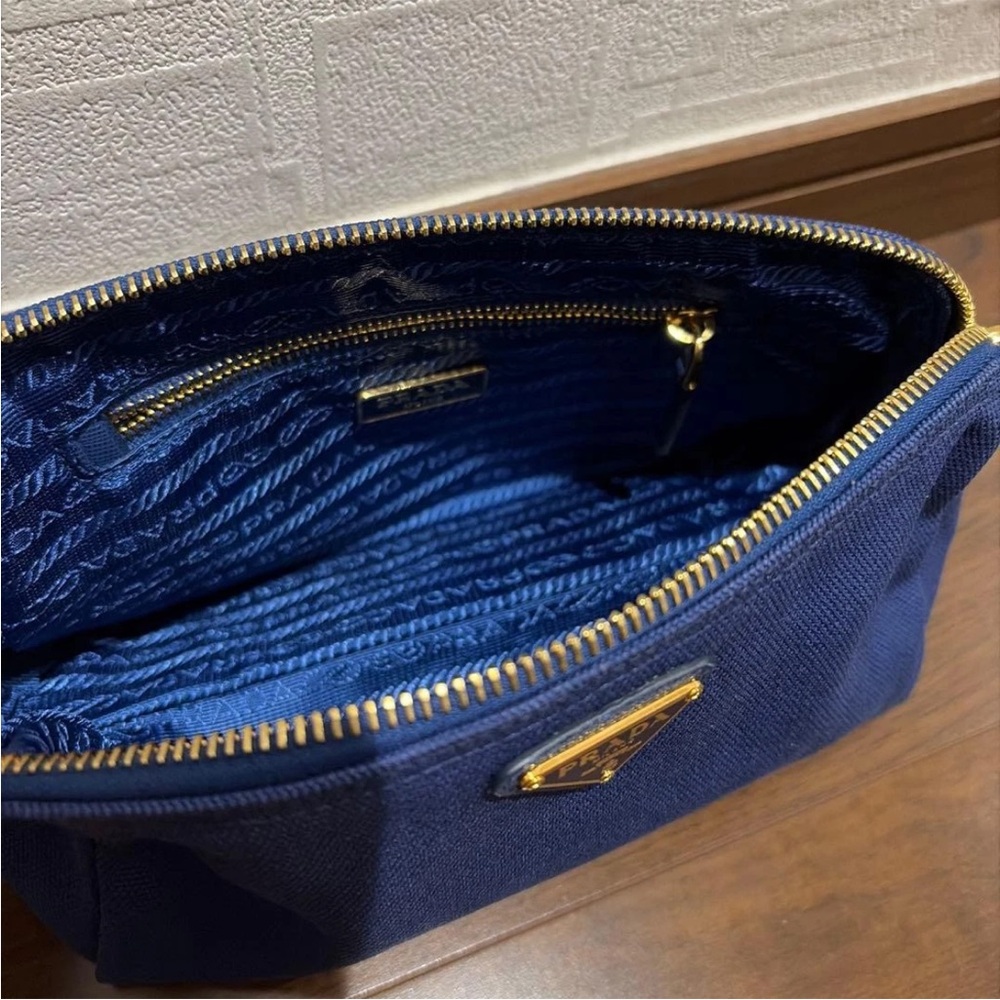 Prada Blue Cosmetic Bag - Picture 5 of 10